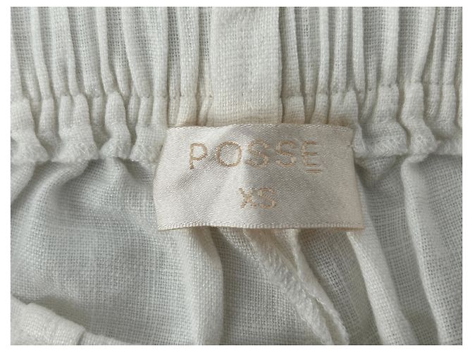 Autre Marque Pantalones de lino blanco - vista 3