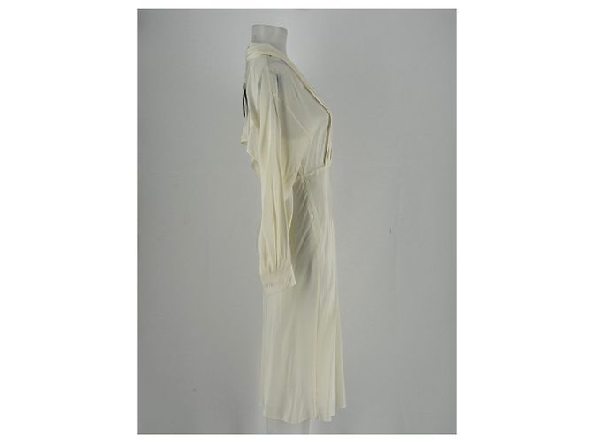 Autre Marque Vestido fluido de seda blanco LILYSILK - vista 4