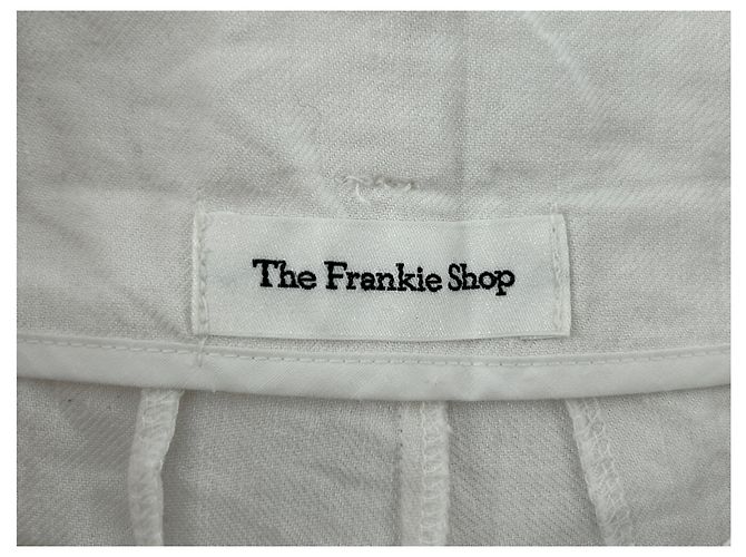 Autre Marque Pantalones de lino blanco - vista 3