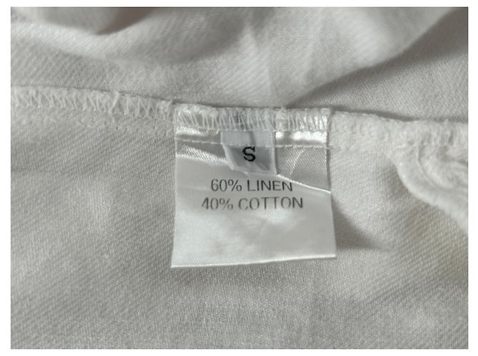 Autre Marque Pantalones de lino blanco - vista 4