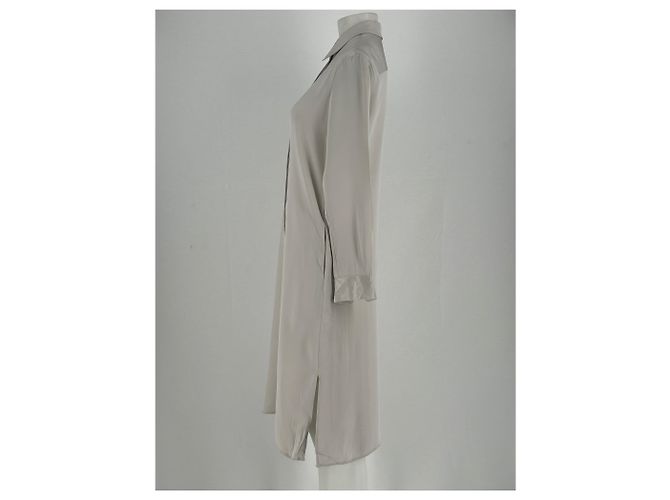 Autre Marque Fließendes Hemdkleid in Beige - Ansicht 3