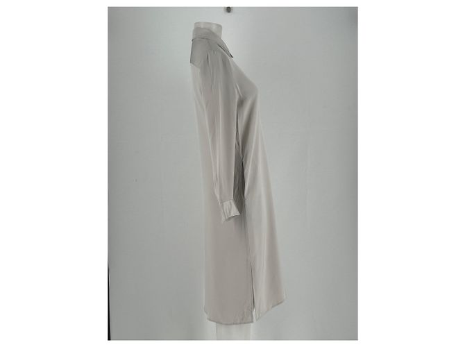 Autre Marque Fließendes Hemdkleid in Beige - Ansicht 4