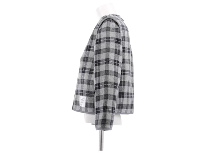 Thom Browne Grau karierter Cardigan - Ansicht 4