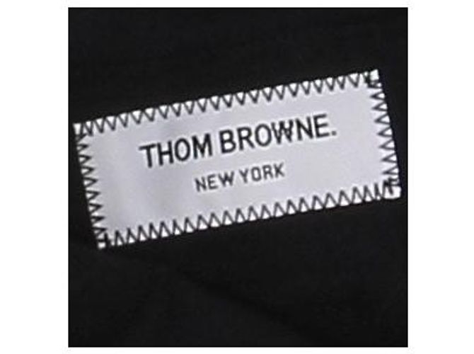 Thom Browne Pantaloni cropped dritti neri Nero - vista 5