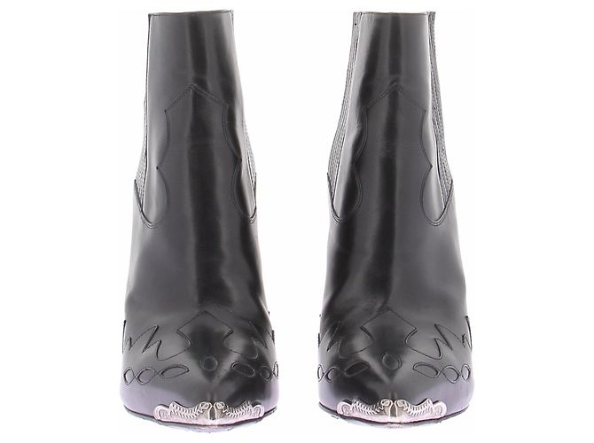 Saint Laurent Décolleté nere e argentate Nero - vista 3