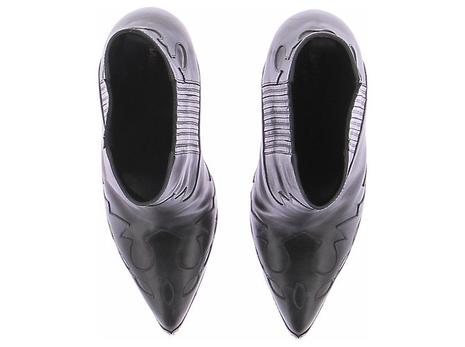 Saint Laurent Décolleté nere e argentate Nero - vista 4