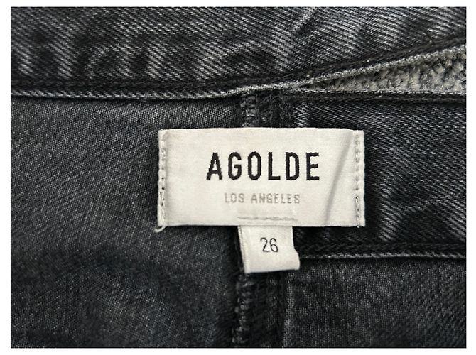 Agolde Vaqueros negros "Broken waistband" - vista 3
