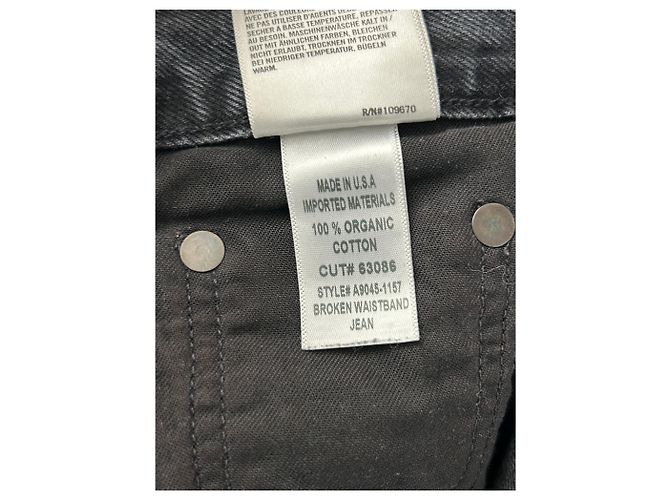 Agolde Vaqueros negros "Broken waistband" - vista 4