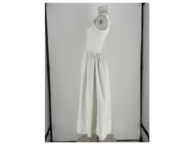 Autre Marque Vestido blanco bimaterial - vista 3