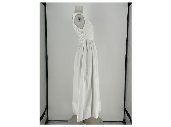 Autre Marque Vestido blanco bimaterial - vista 4