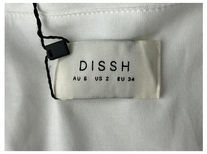 Autre Marque Vestido blanco bimaterial - vista 5