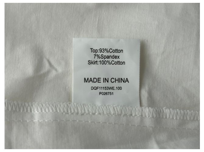 Autre Marque Vestido blanco bimaterial - vista 7