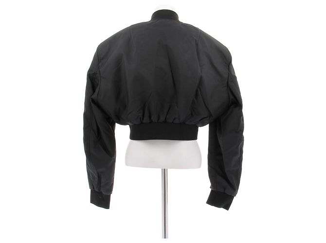 Autre Marque Bomber nero in nylon WARDROBE NYC - vista 2