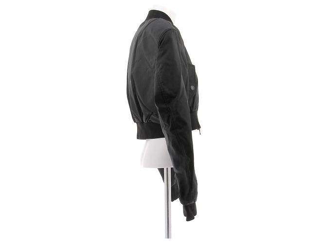 Autre Marque Bomber nero in nylon WARDROBE NYC - vista 3
