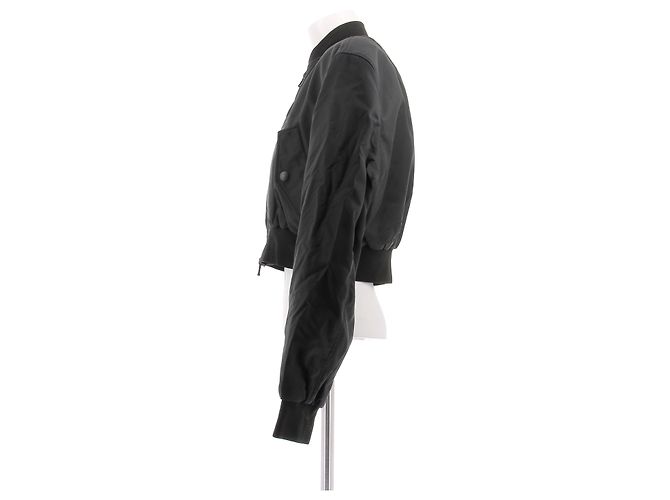 Autre Marque Bomber nero in nylon WARDROBE NYC - vista 4