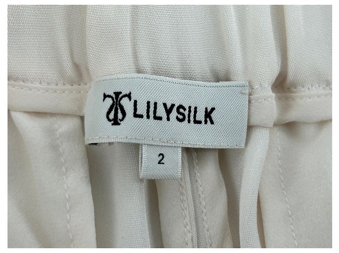 Autre Marque Pantalones LILYSILK de seda beige - vista 3