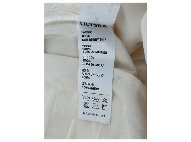 Autre Marque Pantalones LILYSILK de seda beige - vista 5