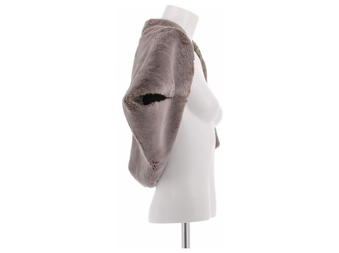 Chloé Bolero aus Kunstpelz Beige - Ansicht 3