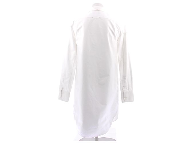 Thom Browne Vestido camisero blanco de algodón - vista 2