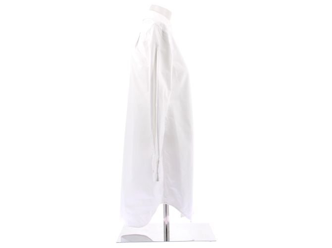 Thom Browne Vestido camisero blanco de algodón - vista 3