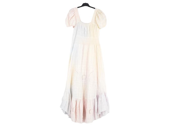Autre Marque Mehrfarbiges Baumwollkleid Mehrfarben - Ansicht 4