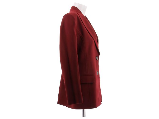 Autre Marque Blazer rojo de algodón BOUGUESSA Roja - vista 3