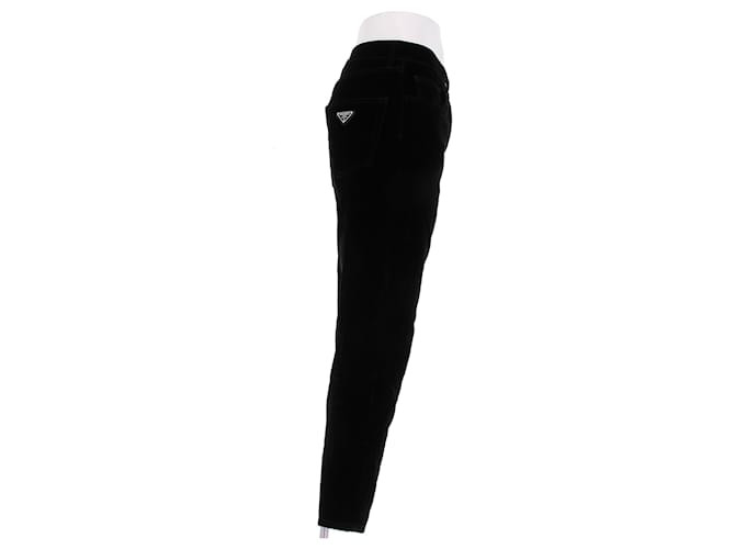 Prada Schwarze Samthose - Ansicht 3
