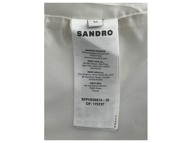 Blazer Sandro blanco de viscosa - vista 6
