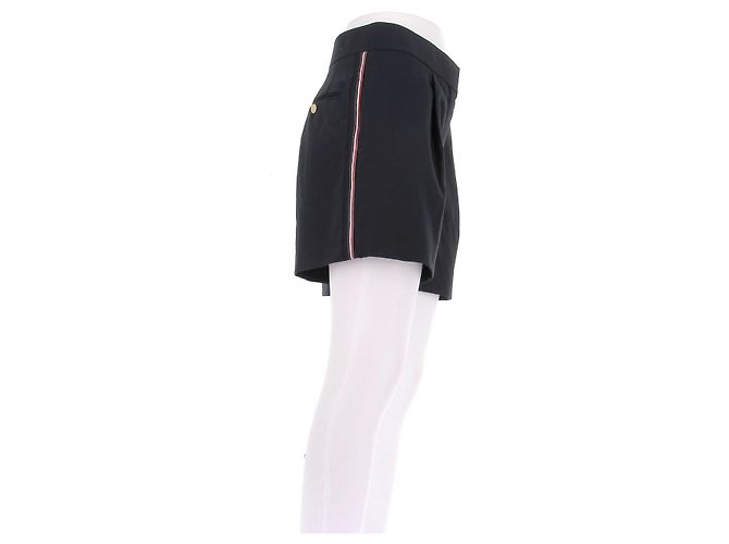 Thom Browne Gerade Shorts Marineblau Wolle - Ansicht 3