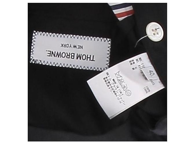 Thom Browne Gerade Shorts Marineblau Wolle - Ansicht 6