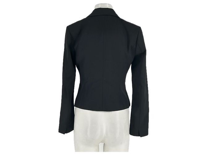 Autre Marque LILYSILK Schwarzer Wollblazer Größe 34 - Ansicht 2