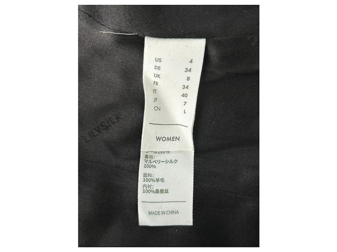 Autre Marque LILYSILK Schwarzer Wollblazer Größe 34 - Ansicht 6