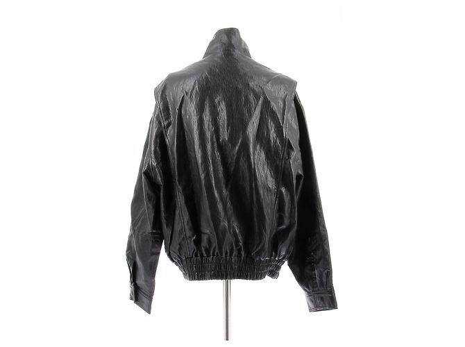 Autre Marque Schwarze Jacke in Lederoptik - Ansicht 2