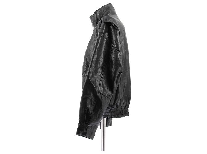 Autre Marque Schwarze Jacke in Lederoptik - Ansicht 4