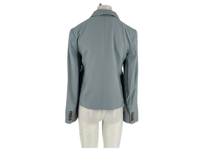 Autre Marque LOULOU STUDIO Marnie Jacke aus blauer Wolle - Ansicht 2