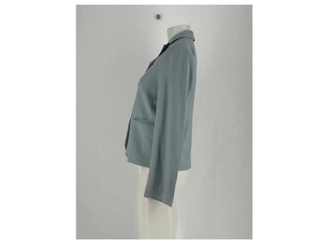 Autre Marque LOULOU STUDIO Marnie Jacke aus blauer Wolle - Ansicht 3