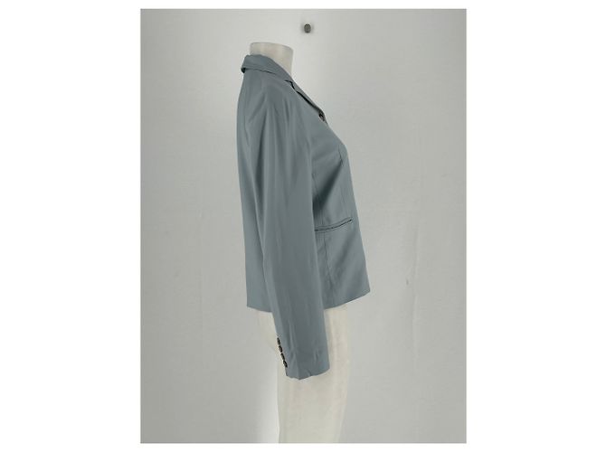 Autre Marque LOULOU STUDIO Marnie Jacke aus blauer Wolle - Ansicht 4