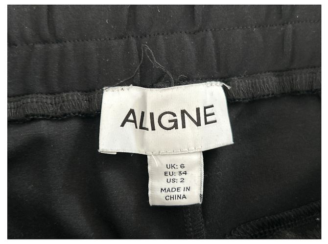 Autre Marque Pantaloni neri ALIGNE Nero - vista 3