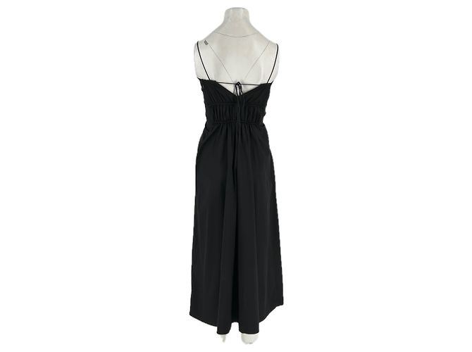Vestido largo negro de algodón Cos - vista 2