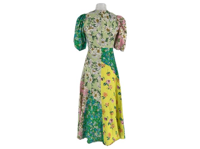 Autre Marque Vestido longo multicolorido de linho ALÉMAIS Multicor - vista 2
