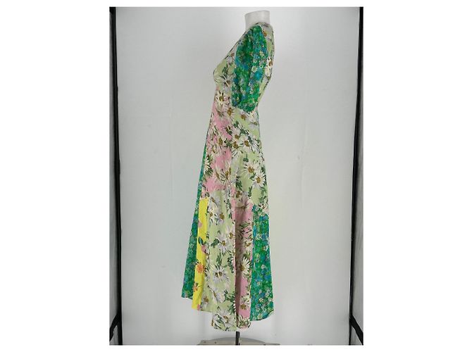 Autre Marque Vestido longo multicolorido de linho ALÉMAIS Multicor - vista 3