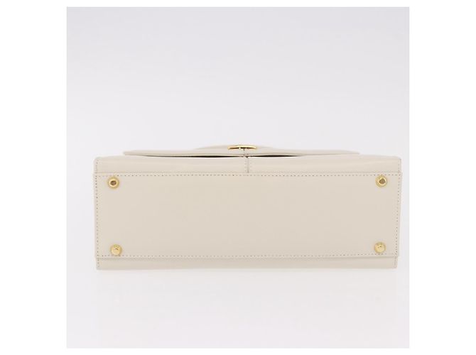 SAINT LAURENT Hand Bag Leather White Gold - vista 5