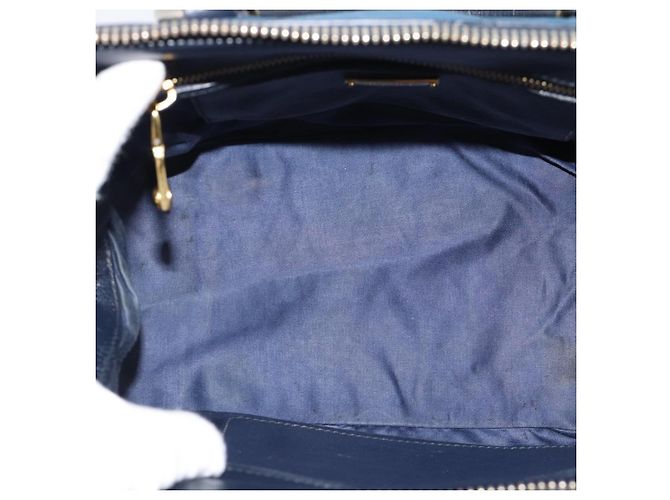 Miu Miu Hand Bag Leather 2way Blue Gold - vista 11