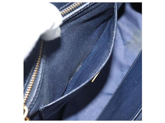 Miu Miu Hand Bag Leather 2way Blue Gold - vista 25