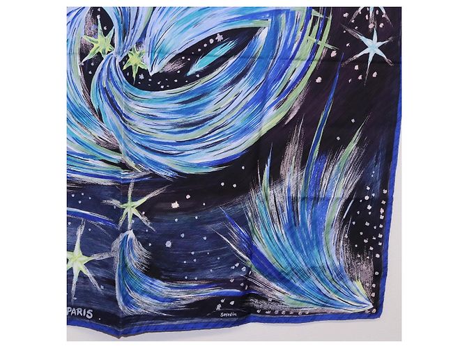 Hermès HERMES Carre 90 Scarf  FEUX DU CIEL  Silk Blue - vista 10