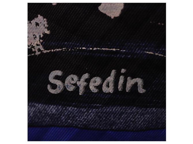 Hermès HERMES Carre 90 Scarf  FEUX DU CIEL  Silk Blue - vista 12