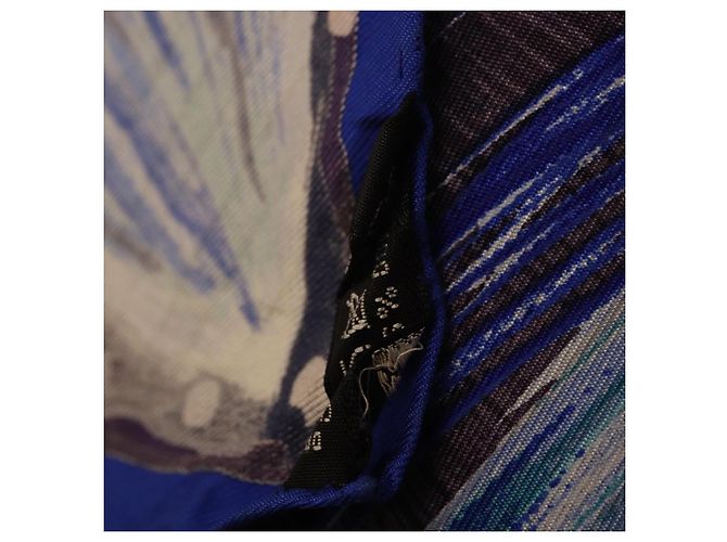 Hermès HERMES Carre 90 Scarf  FEUX DU CIEL  Silk Blue - vista 14