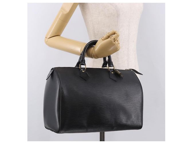 LOUIS VUITTON Epi Speedy 30 Hand Bag Noir Black M43002 LV - vista 23