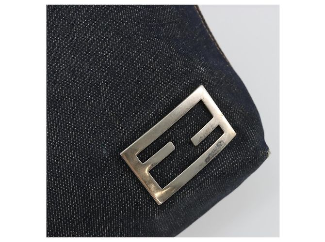 FENDI Tote Bag Denim Blue Silver - vista 19