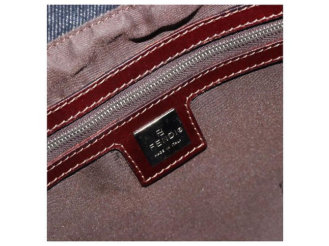 FENDI Tote Bag Denim Blue Silver - vista 20